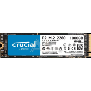 1803745 SSD CRUCIAL 1000GB P2 M.2 NVMe PCIEx4 80mm Micron 3D NAND 2300/1150 MB/s CT1000P2SSD8