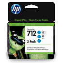 3ED77A Cartridge HP 712 для DJ T230/T630/T650/Studio, голубые, тройная упаковка 3ED67A (3*29мл)