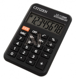 1112016 Калькулятор карманный Citizen LC-110NR черный 8-разр.