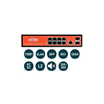 WI-PMS310GF-Alien, Коммутатор управляемый L2 MIX PoE 24/48В 150Вт, порты 8 PoE GE + 2SFP