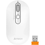 11020436 A-4Tech Мышь Fstyler FG20S белый/серый оптическая (2000dpi) silent беспроводная USB для ноутбука (3but)