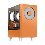 1000787566 Корпус без блока питания/ WIZMAX M-ATX Mini Tower case EM1 Woofer Orange