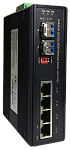1000641216 OSNOVO Промышленный гигабитный Ultra PoE (60W) коммутатор на 6 портов, 4 *10/100/1000Base-T с PoE (до 60W), 2 *SFP 100/1000Base-X, суммарно PoE до