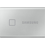 1000689207 Внешние HDD и SSD/ Samsung External SSD T7 Touch, 2000GB, Touch ID, Type-C, USB 3.2 Gen2, R/W 1050/1000MB/s, 85x57x8mm, Silver (12 мес.)