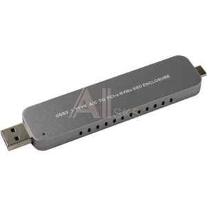 1733110 SSD ORIENT 3552U3, USB 3.1 Gen2 контейнер для M.2 NVMe 2242/2260/2280 M-key, PCIe Gen3x2 (JMS583),10 GB/s, поддержка UAPS,TRIM, разъем USB3.1 Type-A +