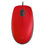 1640662 910-005489 Мышь Logitech M110 Silent (M110s) Red [бесшумная, оптическая, 1000dpi, USB, 1.8м]