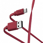 1402354 Кабель Hama 00187230 USB (m)-USB Type-C (m) 1м красный плоский