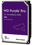 Жесткий диск WD Western Digital Purple Pro HDD 3.5" SATA 8TB, 7200 rpm, 256MB buffer (DV&NVR + AI), WD8001PURA, 1 year