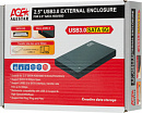 1095880 Внешний корпус для HDD/SSD AgeStar 3UB2P3 SATA III USB3.0 пластик черный 2.5"