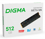 1915773 Накопитель SSD Digma PCI-E 4.0 x4 512Gb DGSM4512GM63T Meta M6 M.2 2280
