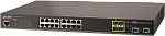 1000467301 коммутатор PLANET L2+/L4 16-Port 10/100/1000T + 4-port 100/1000X SFP + 2-Port 10G SFP+ Managed Switch, with Hardware Layer3 IPv4/IPv6 Static Routing