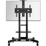 TS1551-B ONKRON мобильная стойка для ТВ и профессиональных дисплеев 40"-70", макс 45.5кг, чёрная TS1551