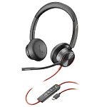 4344078214 Poly Blackwire 8225 Microsoft Teams USB-C Проводная гарнитура с активным шумоподавлением, 214409-01