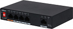 Коммутатор Dahua DH-PFS3005-4ET-60 (L2) 1x100Мбит/с 4PoE 60W неуправляемый