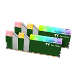 11059781 Комплект модулей памяти Thermaltake TOUGHRAM RGB Racing Green Gaming Memory RG28D408GX2-3600C18A 16GB DDR4 3600 DIMM Non-ECC, CL18, 1.35V, Heat Shiel