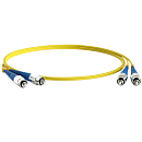 Кабельная сборка Hyperline FC-D2-9-FC/UR-FC/UR-H-1M-LSZH-Y Патч-корд волоконно-оптический (шнур) SM 9/125 (OS2), FC/UPC-FC/UPC, 2.0 мм, duplex, LSZH,