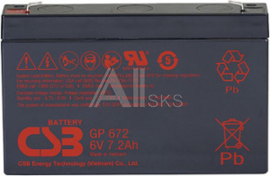 1132629 Батарея для ИБП CSB GP672 6В 7.2Ач