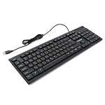 1857505 Гарнизон Клавиатура GK-130, USB, черный, 104 кл, кабель 1.5м