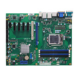 Промышленная материнская плата IMB520RVDHGGA-Q370 BULK PACKING с сокетом LGA1151 для процессоров 8го/9го поколения Intel Core и чипсетом Intel Q370.