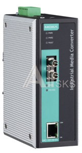 IMC-101-M-ST Industrial 10/100Base-TX to 100BaseFx media converter, multimode
