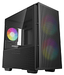 Блок питания DEEPCOOL CH360 без БП, боковое окно (закаленное стекло), 2x140мм ARGB LED вентилятор спереди и 1x120мм ARGB LED вентилятор сзади, черный, mATX