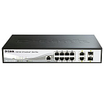 1693001 D-Link DGS-1210-10/ME/B1A Коммутатор 2 уровня с 8 портами 10/100/1000Base-T и 2 портами 1000Base-X SFP