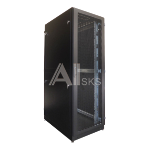 ШТК-М-48.8.12-48АА-9005 ЦМО Шкаф серверный напольный 48U (800х1200) дверь перфорированная, задние двойные перфорированные, цвет черный