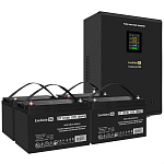 296692 Комплект ИБП EX296005RUS + батарея 100Aч EX282985RUS 4шт (инвертор, синус, для котла, настенный) ExeGate FineSine SX-7000.LCD.AVR.2SH.T <7000VA/5000W,