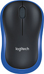 1925167 Мышь Logitech M186 черный/синий оптическая (1000dpi) беспроводная USB2.0 для ноутбука (2but)