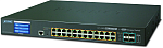 1000467274 Коммутатор Planet L2+/L4 24-Port 10/100/1000T 802.3at PoE + 4-Port 10G SFP+ Managed Switch with Color LCD Touch Screen, Hardware Layer3 IPv4/IPv6