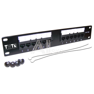 TWT-PP12UTP-10 Патч-панель TWT 10", 12 портов, UTP, кат.5E, 1U