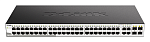 D-Link DGS-1210-52/F2A, L2 Smart Switch with 48 10/100/1000Base-T ports and 4 1000Base-T/SFP combo-ports.16K Mac address, 802.3x Flow Control, 256 of