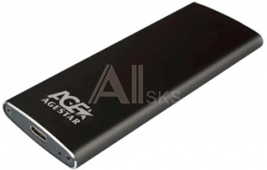 1173672 Внешний корпус SSD AgeStar 3UBNF2C SATA III USB 3.1 USB3.1 алюминий черный M2 2280 B-key