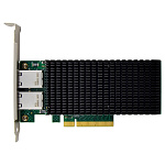 11066923 ORIENT XWT-INT540L2PE8, Сетевая карта PCI-Ex8 v2.1 2xRJ45 10Gbps Converged Server NIC, Intel X540 chipset, 10/1 Гбит/с, 2 планки крепления в комплекте