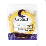 11052030 Cabeus PC-UTP-RJ45-Cat.6-3m-YL-LSZH Патч-корд U/UTP, категория 6, 2xRJ45/8p8c, неэкранированный, желтый, LSZH, 3м