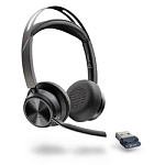 312794944 Voyager Focus 2 UC - беспроводная гарнитура для ПК и мобильного телефона (Bluetooth, Hybrid ANC, адаптер BT700 USB-С) 312794944 Voyager Focus 2 UC - беспроводная гарнитура для ПК и мобильного телефона (Bluetooth, Hybrid ANC, адаптер BT700 USB-С)