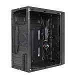 11042692 Exegate EX297472RUS Корпус Minitower ExeGate mEVO-9301-NPX450 (mATX, БП 450NPX с вент. 12см, с окном, 2*USB+1*USB3.0, HD аудио, черный, с RGB подсветк