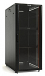 1779034 Шкаф коммутационный Hyperline (TTB-4268-AS-RAL9004) напольный 42U 600x800мм пер.дв.стекл задн.дв.спл.стал.лист 2 бок.пан. 800кг черный 710мм 2055мм IP