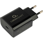 11035184 Cablexpert Зарядное устройство 20Вт, 3А, QC3.0/PD, 1xType-C, черный, пакет (MP3A-PC-45)