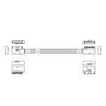 Кабель L285MM010-SD-R Cable MCIO x8 74P (угловой Right Exit) -TO- MCIO x8 74P (угловой Right Exit) , 85 Ohm, L:80cm