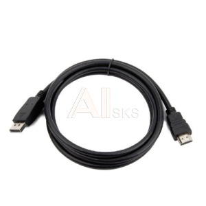 1740276 Bion Кабель DisplayPort - HDMI, 20M/19M, однонаправленный конвертор сигнала с DisplayPort в HDMI, экран, 1,8м, черный [BXP-CC-DP-HDMI-018]