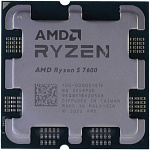 11061637 CPU AMD Ryzen 5 7600 BOX (100-100001015BOX) (Raphael, 5nm, C6/T12, Base 3,8GHz, Turbo 5,1GHz, RDNA 2 Graphics, L3 32Mb, TDP 65W, SAM5)