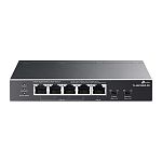 Коммутатор TP-Link TL-SG1005P-PD, Настольный с 5 гиг. портами (1 порт с входящим PoE++, 4 порта с исходящим PoE+), бюджет PoE: 9, 21, 47 или 66 Вт (за