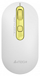 1598986 Мышь A4Tech Fstyler FG20 Daisy белый/желтый оптическая 2000dpi беспров. USB для ноутбука 4but (FG20 (DAISY))