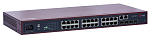 QSW-4610-28TX-AC Коммутатор QTECH Управляемый стекируемый уровня L2+, 24 порта 10/100/1000BASE-T, 4 порта 10GbE SFP+, встроенный БП разъем питания на передней панели,