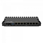 1912080 MikroTik RB5009UPr+S+IN Маршрутизатор CPU ARM64, 4 ядра 350-1400MHZ, 1GB RAM, 7*1Gbit RJ45, 1*2.5gbit RJ45, PoE out 1-7port