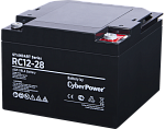 1000527464 Аккумуляторная батарея SS CyberPower RC 12-28 / 12 В 28 Ач Battery CyberPower Standart series RС 12-28, voltage 12V, capacity (discharge 20 h) 28Ah,