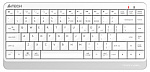 1595335 Клавиатура A4Tech Fstyler FBK11 белый/серый USB беспроводная BT/Radio slim (FBK11 WHITE)