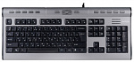 94395 Клавиатура A4Tech KLS-7MUU серебристый/черный USB slim Multimedia