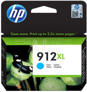 1153439 Картридж струйный HP 912XL 3YL81AE голубой (825стр.) для HP OfficeJet 801x/802x